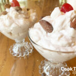 Junk Yard Salad in sundae dishes, topped with cherry