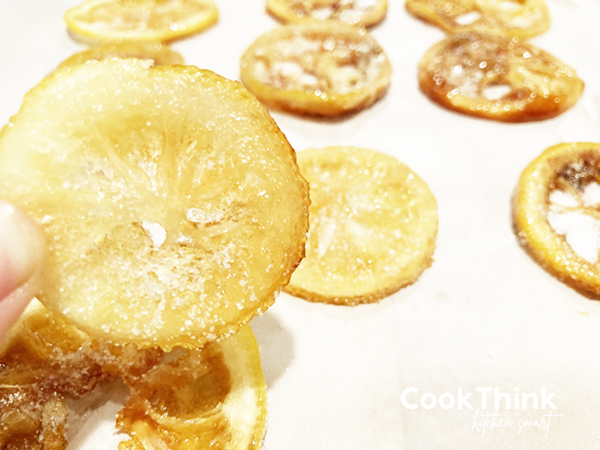 Lemon Chips: Professional Candied Lemon Slices. Photo by CookThink.