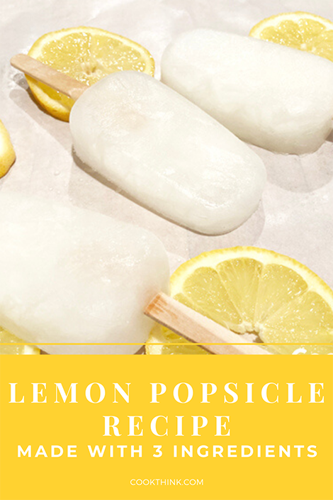 Lemon Popsicle Recipe Pinterest Image