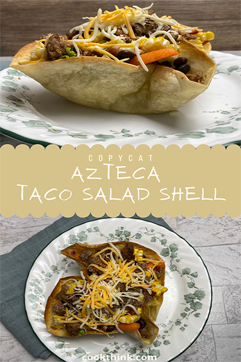 azteca taco salad shell Pinterest image