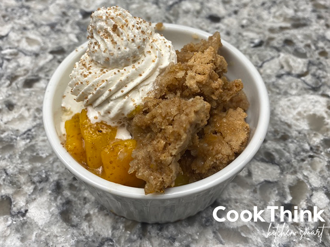 Better than peach cobbler with whipped cream