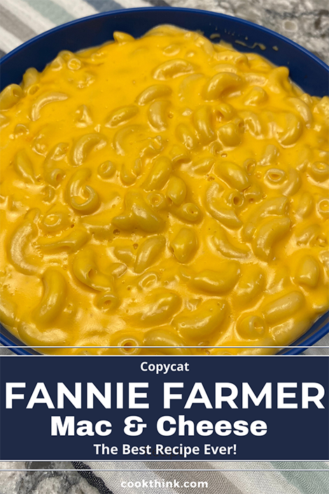 Fannie Farmer Mac and Cheese Pinterest Image
