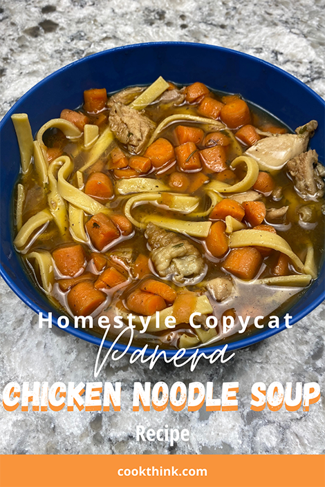 Panera Chicken Noodle Soup pinterest image