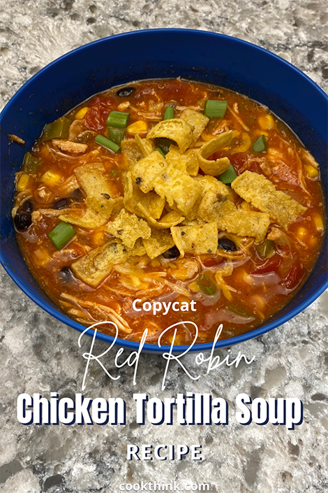 Red Robin's Chicken Tortilla Soup pinterest image