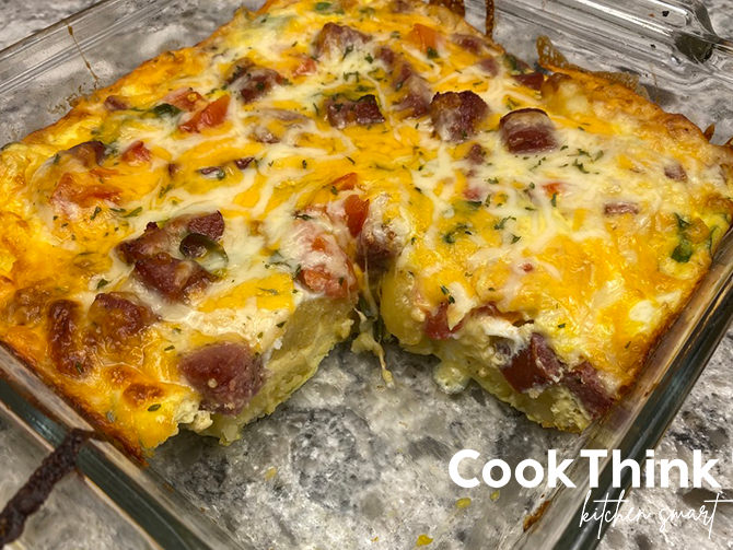 French Fry Breakfast Casserole cut out up