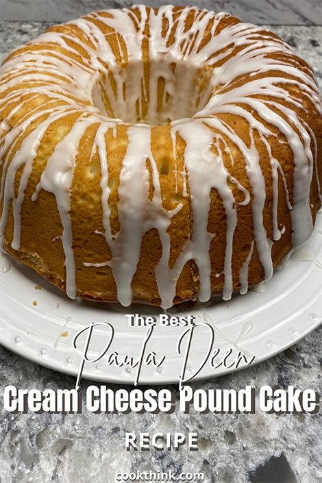 Paula Deen Cream Cheese Pound Cake pinterest image