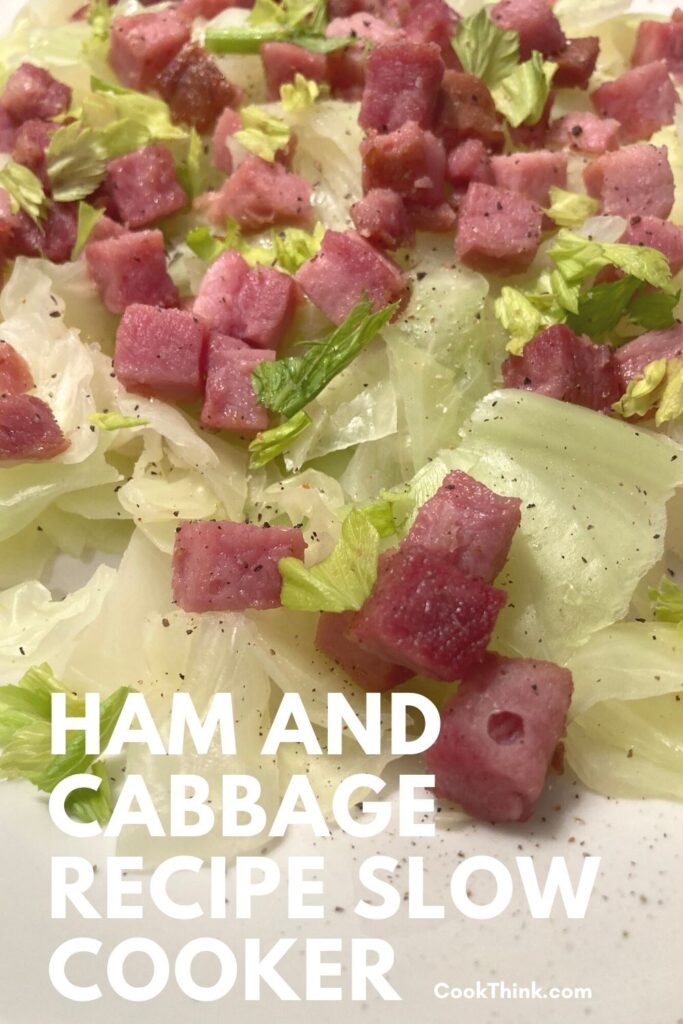 ham and cabbage recipe pinterest pin