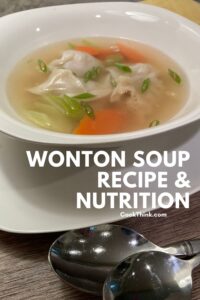 Wonton Soup Nutritional Information and Recipe - CookThink