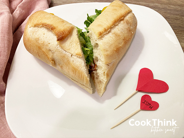 valentine deli sandwich heart