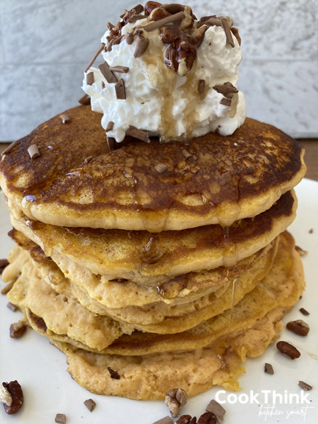 krusteaz pumpkin pancake recipe with whipped cream and pecans