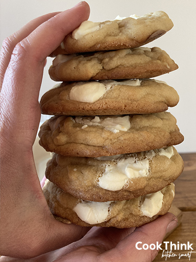 milkybar cookies in hand