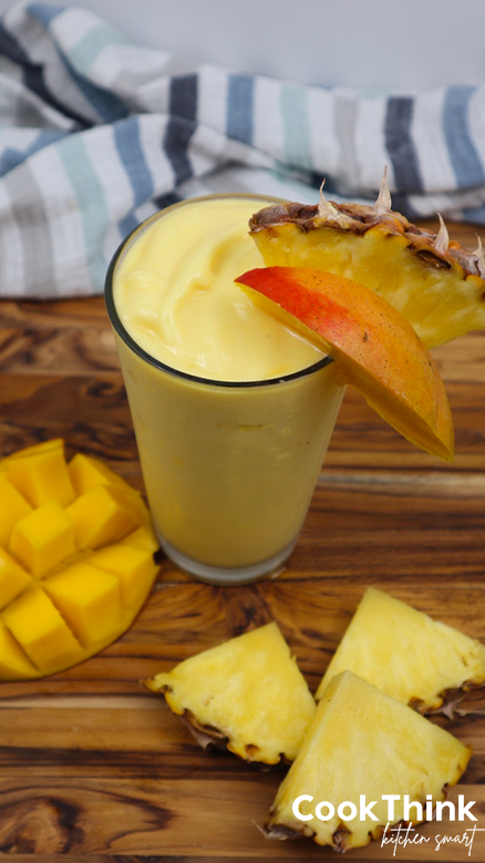Pineapple Mango Smoothie with mango and pineapple