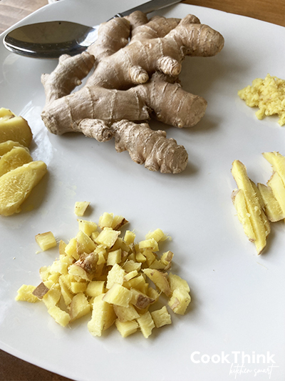 how to peel ginger with spoon