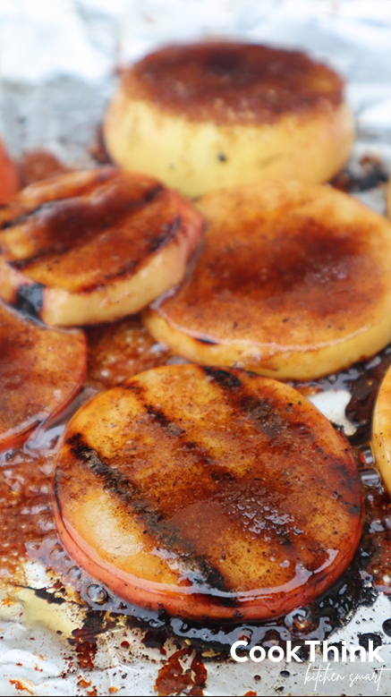 Grilled Apples close up