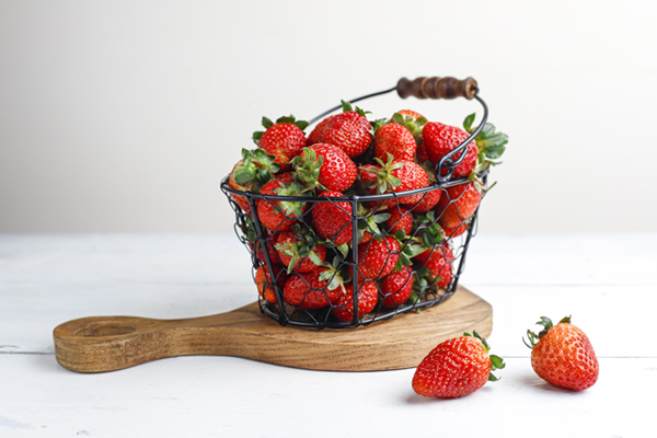 strawberry compote recipe in basket