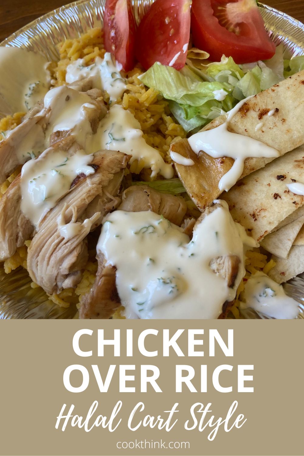 Chicken Over Rice With White Sauce CookThink