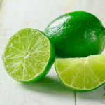 limes on white wood