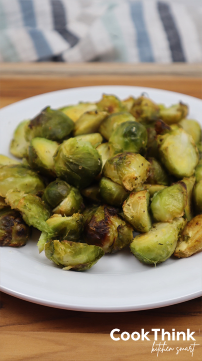 Frozen Brussel Sprouts Air Fryer streight on