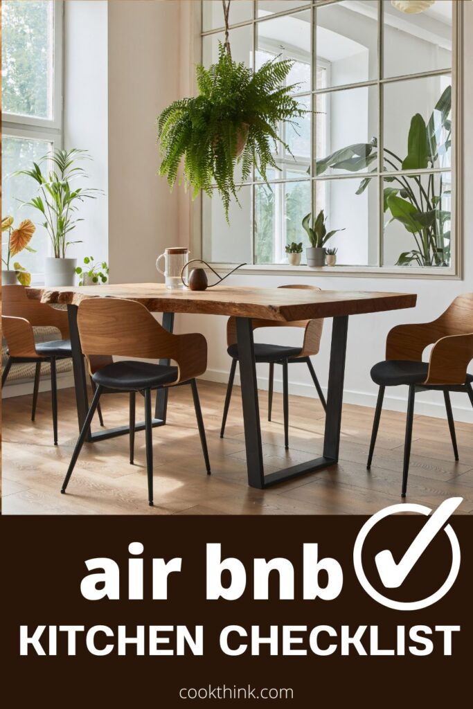air bnb kitchen checklist pinterest pin
