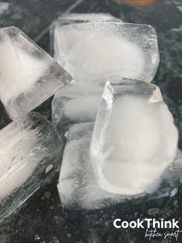 plain ice cubes