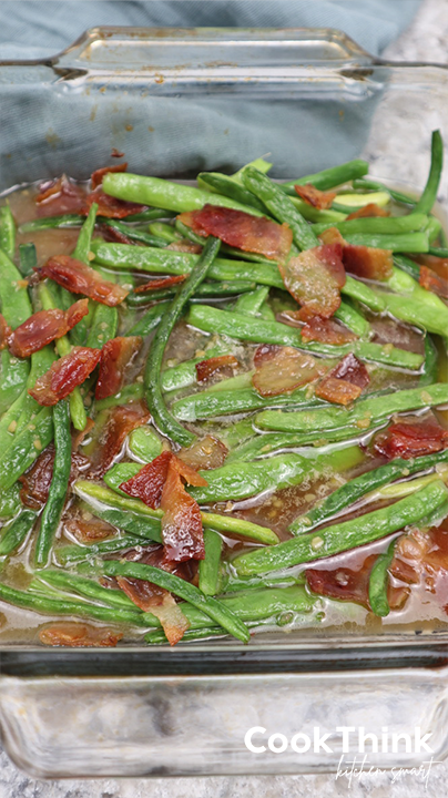 Crack Green Beans close up on beans