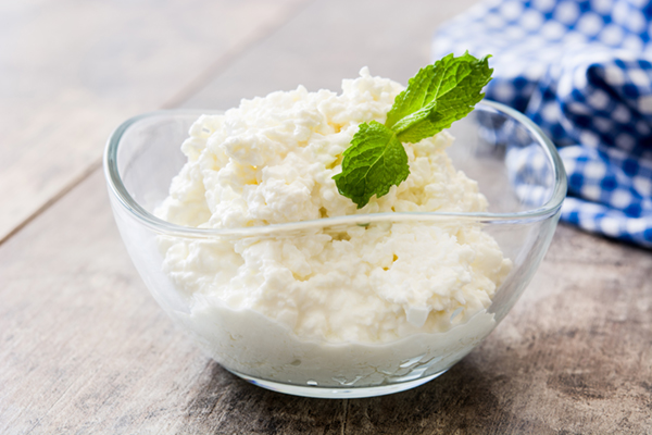 cottage cheese on table