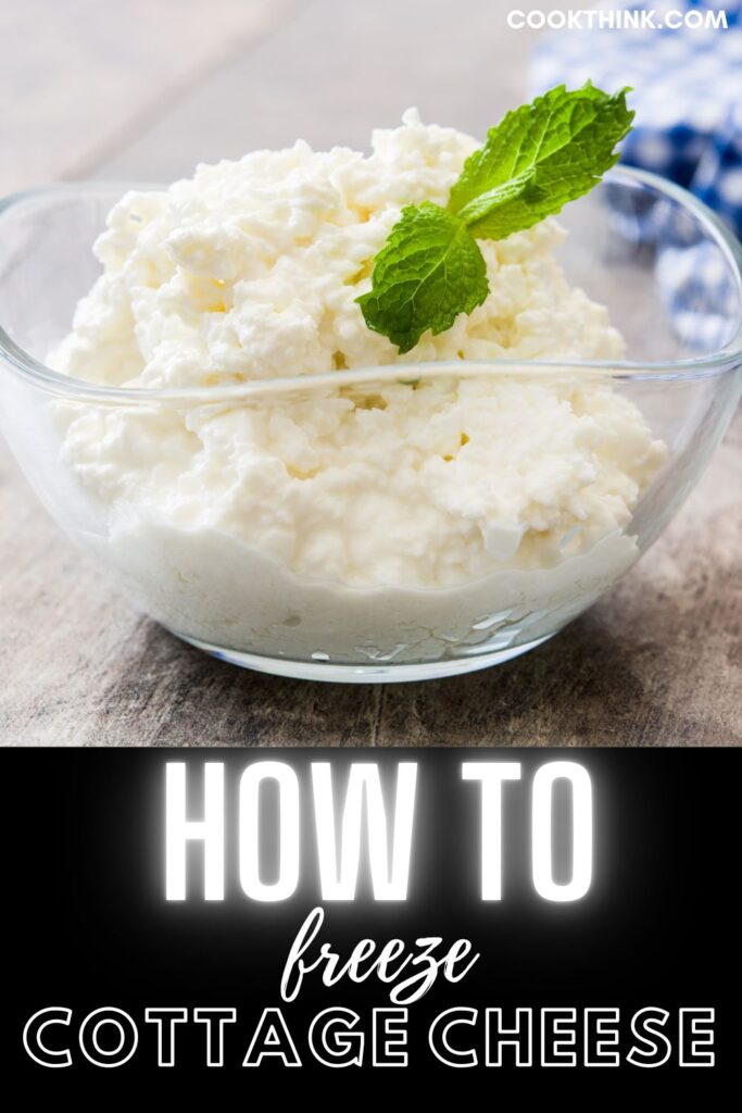 how to freeze cottage cheese pinterest pin