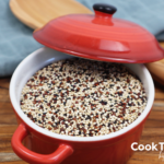 quinoa in mini dutch oven cover