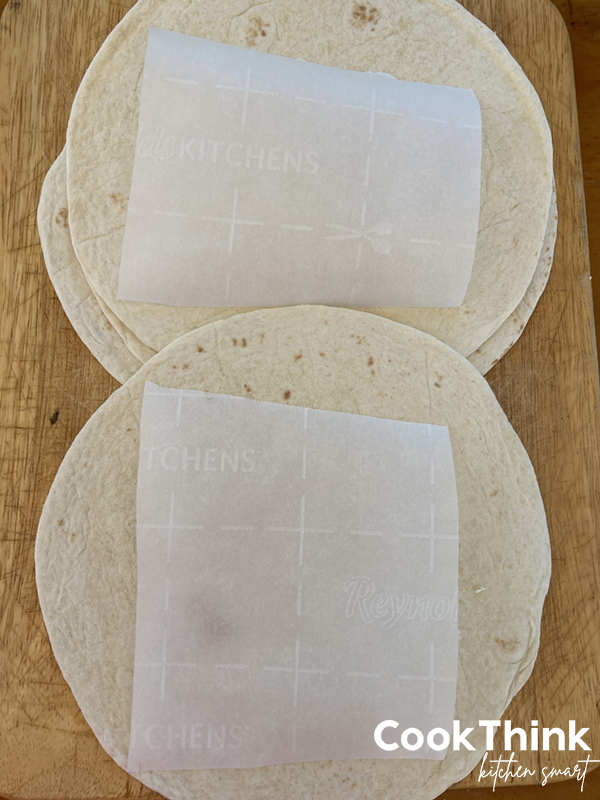 tortillas with paper
