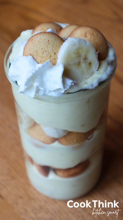 3 Ingredient Banana Pudding from the side up