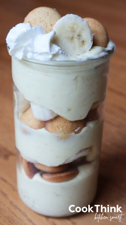 3 Ingredient Banana Pudding from the side