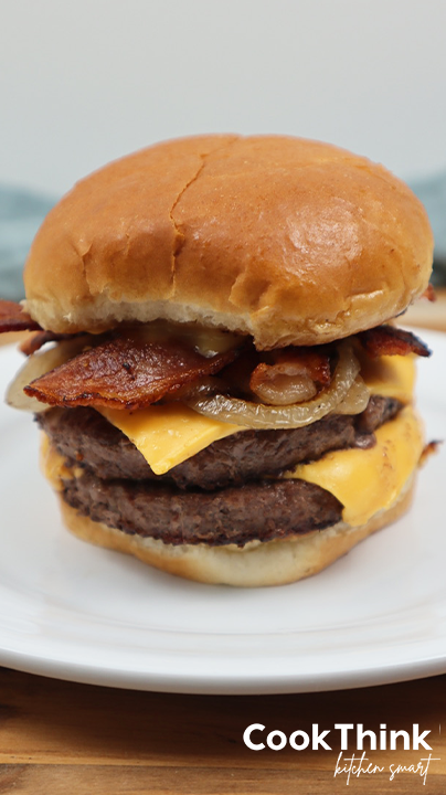 Sweet and Spicy Bacon Burger close up