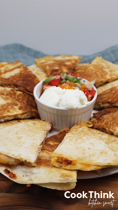 bacon ranch chicken quesadillas chilis close up