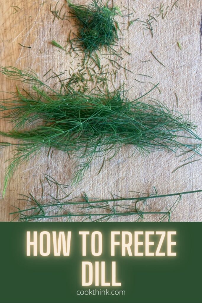 how to freeze dill Pinterest Pin