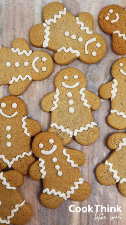 Gingerbread Cookie Recipe without Molasses scattared cookies