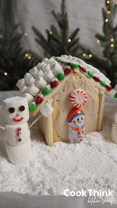Pop Tart Gingerbread House snowman house