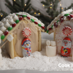 Pop Tart Gingerbread House with snowman