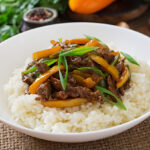 beef and rice stir fry