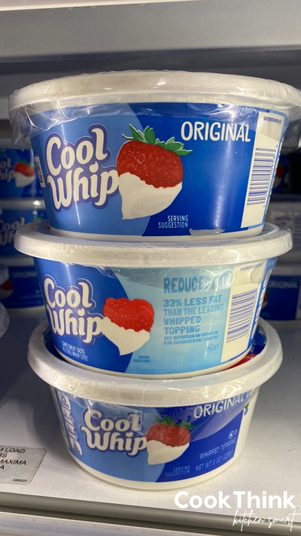 Cool Whip in the freezer