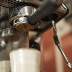 brewing espresso