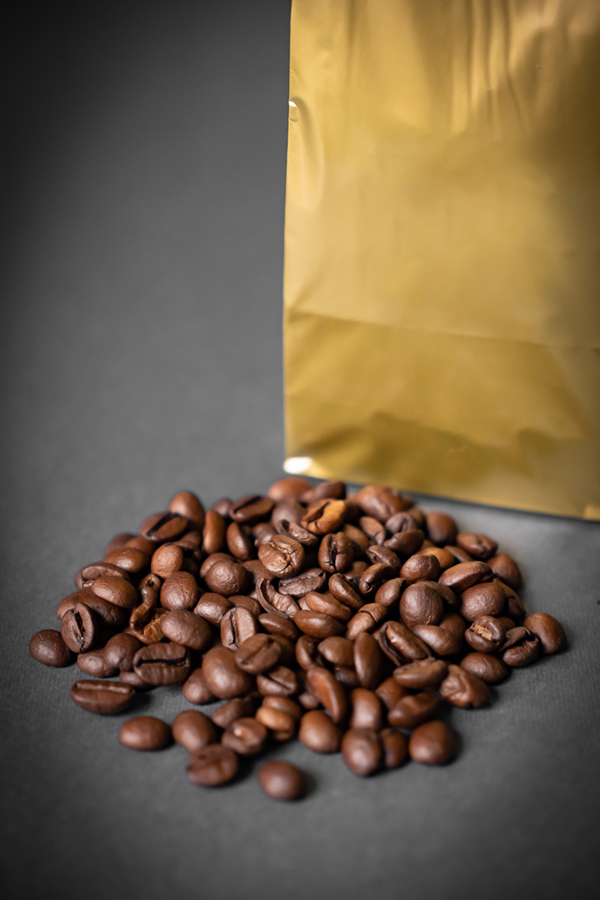 coffee beans and bag