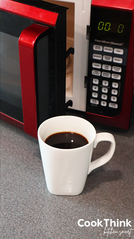 cup of microwaved coffee