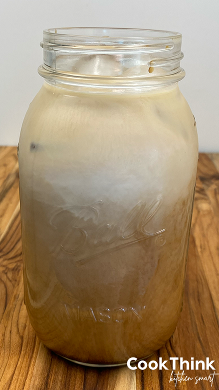 cold brew mocha in a jar