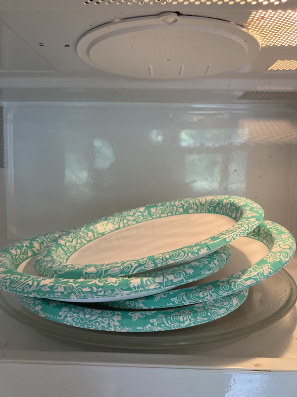 paper plates in microwave
