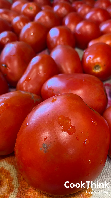 freshly washed tomatoes